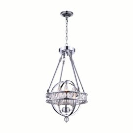 CWI Arkansas 3 Light Mini Chandelier With Chrome Finish