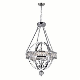 CWI Arkansas 4 Light Chandelier With Chrome Finish