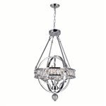 CWI Arkansas 4 Light Chandelier With Chrome Finish