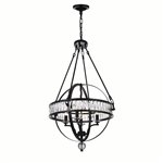 CWI Arkansas 4 Light Chandelier With Black Finish