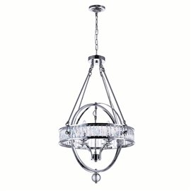 CWI Arkansas 4 Light Chandelier With Chrome Finish