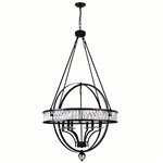 CWI Arkansas 6 Light Chandelier With Black Finish