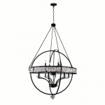 CWI Arkansas 12 Light Chandelier With Black Finish