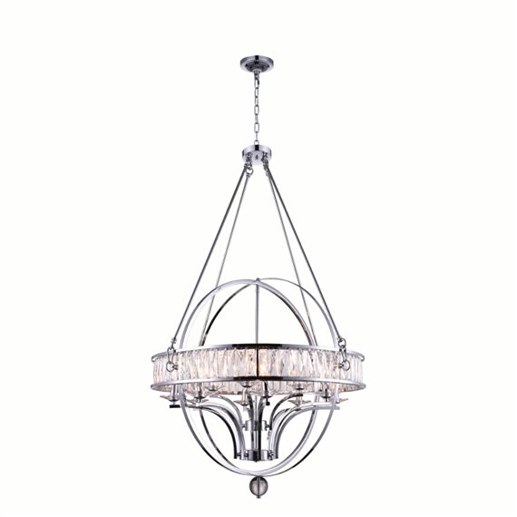 CWI Arkansas 12 Light Chandelier With Chrome Finish