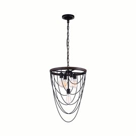 CWI Gala 5 Light Chandelier With Black Finish