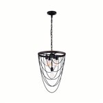 CWI Gala 5 Light Chandelier With Black Finish