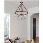 CWI Parana 5 Light Down Chandelier With Chrome Finish