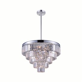 CWI Weiss 12 Light Down Chandelier With Chrome Finish