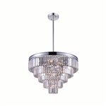 CWI Weiss 12 Light Down Chandelier With Chrome Finish