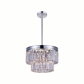 CWI Weiss 5 Light Down Mini Chandelier With Chrome Finish