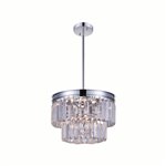 CWI Weiss 5 Light Down Mini Chandelier With Chrome Finish