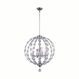 CWI Esia 4 Light Chandelier With Chrome Finish