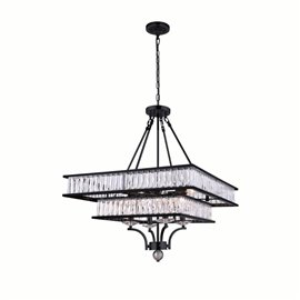 CWI Shalia 8 Light Chandelier With Black Finish