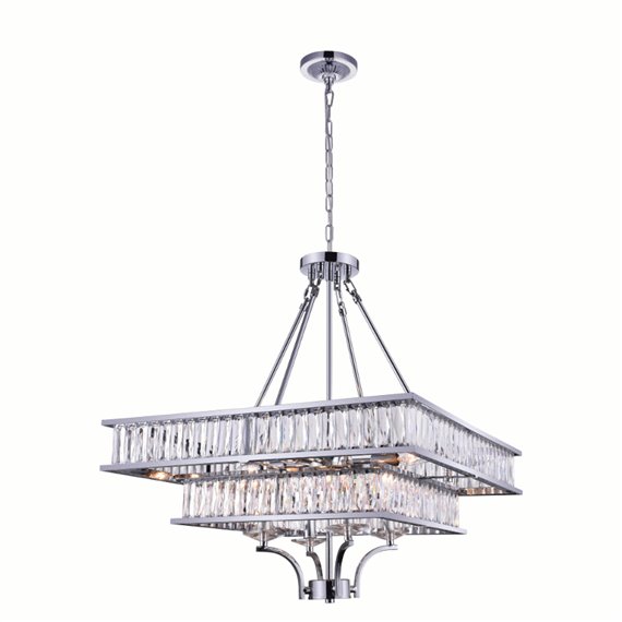 CWI Shalia 8 Light Chandelier With Chrome Finish