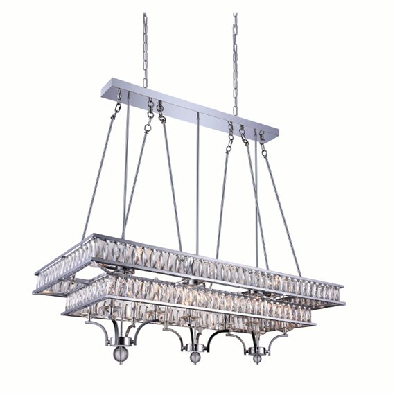 CWI Shalia 20 Light Island Chandelier With Chrome Finish