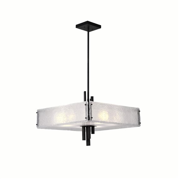 CWI Assunta 10 Light Chandelier With Black Finish