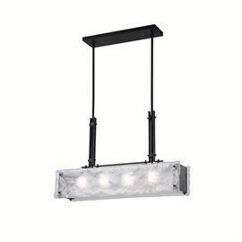 CWI Assunta 4 Light Chandelier With Black Finish