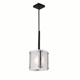 CWI Assunta 1 Light Pendant With Black Finish