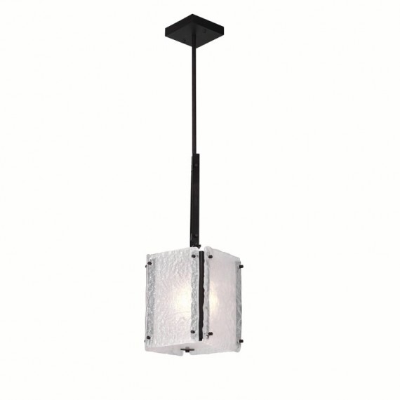 CWI Assunta 1 Light Pendant With Black Finish