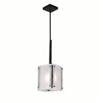 CWI Assunta 1 Light Pendant With Black Finish