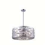 CWI Petia 8 Light Drum Shade Chandelier With Chrome Finish