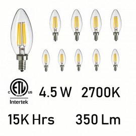 CWI 4.5 Watt E12 LED Bulb 2700K (Set of 10)