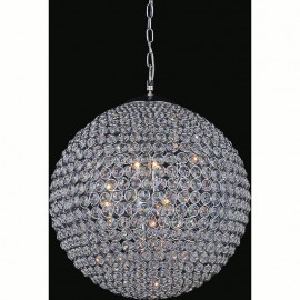 CWI Globe 26 Light Chandelier With Chrome Finish