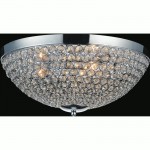 CWI Globe 3 Light Bowl Flush Mount With Chrome Finish