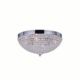 CWI Globe 4 Light Bowl Flush Mount With Chrome Finish