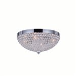 CWI Globe 4 Light Bowl Flush Mount With Chrome Finish