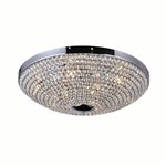 CWI Globe 9 Light Bowl Flush Mount With Chrome Finish