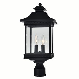 CWI Cleveland 2 Light Black Outdoor Lantern Head