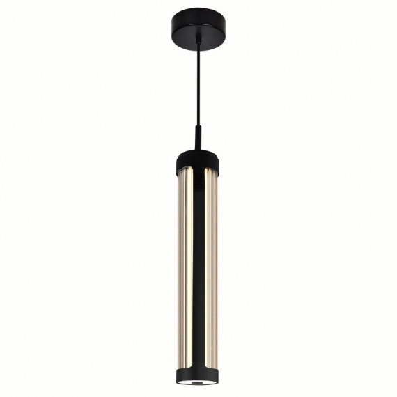 CWI Neva 3 in LED Integrated Black Chandelier