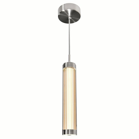 CWI Neva 3 in LED Integrated Satin Nickel Chandelier