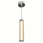 CWI Neva 3 in LED Integrated Satin Nickel Chandelier