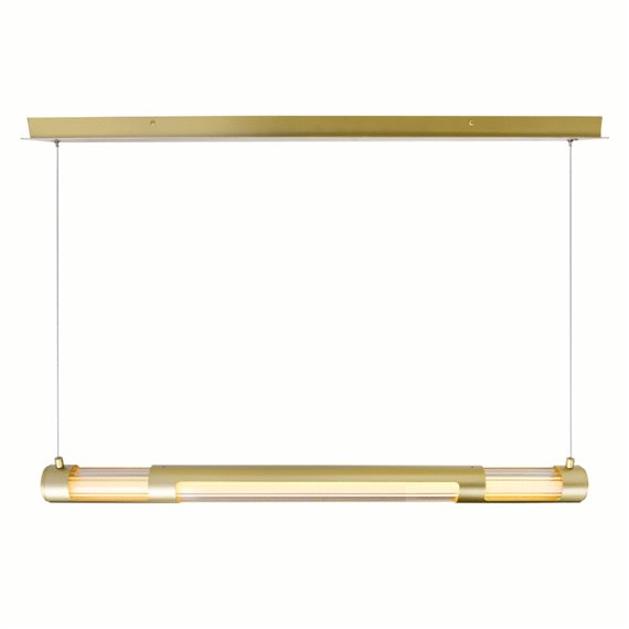 CWI Neva 36 in LED Integrated Satin Gold Mini Pendant