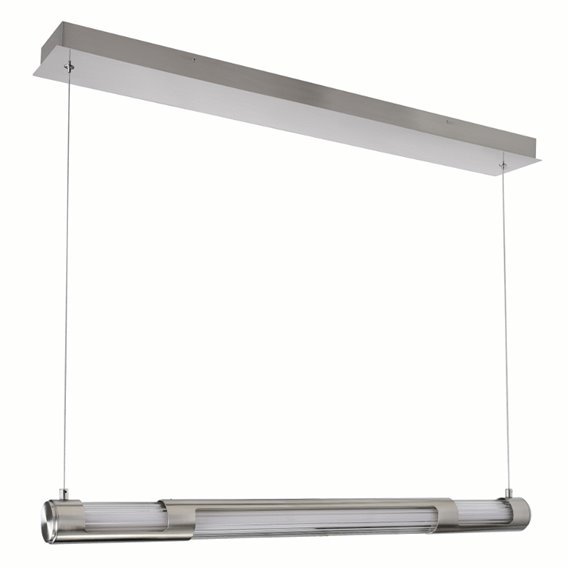 CWI Neva 36 in LED Integrated Satin Nickel Mini Pendant