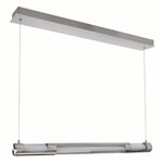 CWI Neva 36 in LED Integrated Satin Nickel Mini Pendant