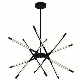 CWI Oskil LED Integrated Chandelier With Black Finish