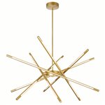 CWI Oskil LED Integrated Chandelier With Satin Gold Finish