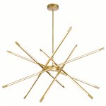 CWI Oskil LED Integrated Chandelier With Satin Gold Finish