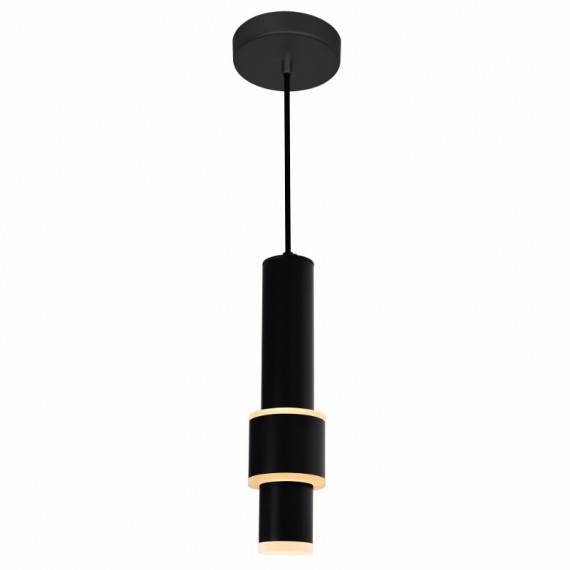 CWI Lena LED Integrated Mini Pendant With Black Finish