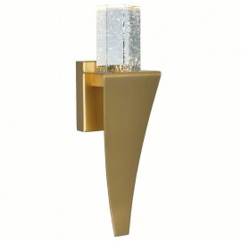 CWI Catania LED Integrated Satin Gold Wall Light