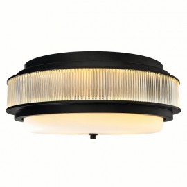 CWI Valdivia 4 Light Black Flush Mount