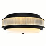 CWI Valdivia 4 Light Black Flush Mount