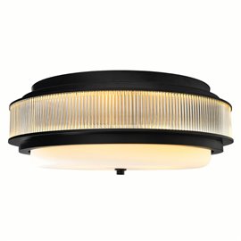 CWI Valdivia 5 Light Black Flush Mount