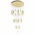 CWI Olinda LED Integrated Satin Gold Chandelier