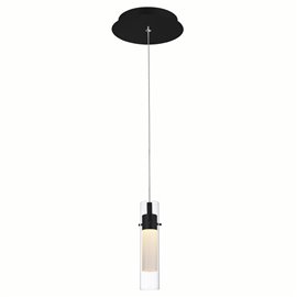 CWI Olinda LED Integrated Black Mini Pendant