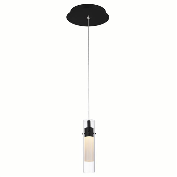 CWI Olinda LED Integrated Black Mini Pendant