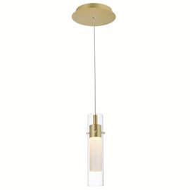 CWI Olinda LED Integrated Satin Gold Mini Pendant